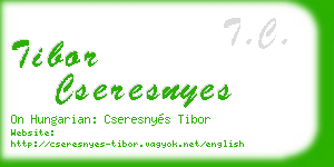 tibor cseresnyes business card
