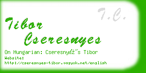 tibor cseresnyes business card